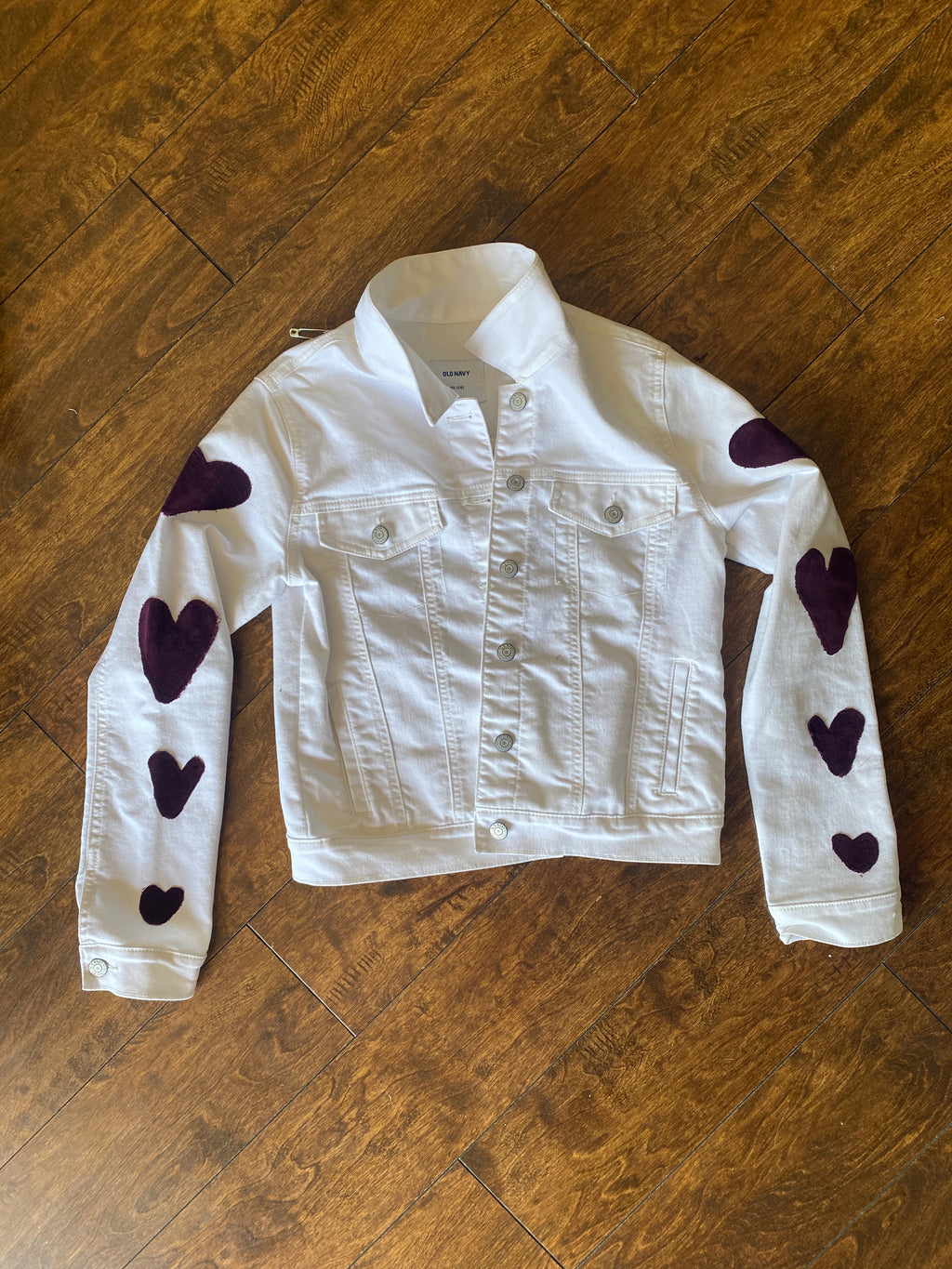 Dopy Heart Jean Jacket- (kids XXL- fits as adult S-M)