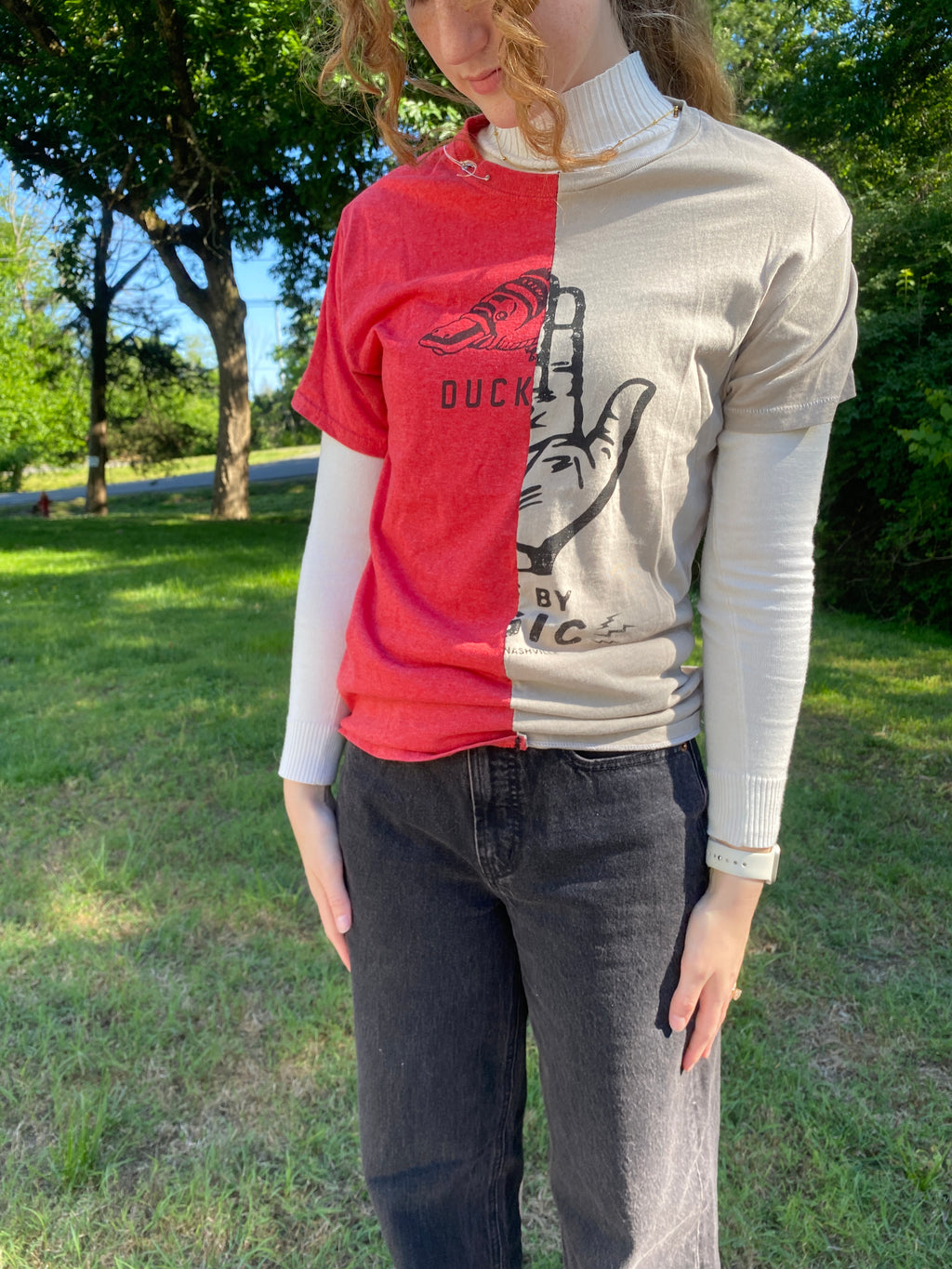 1/2 & 1/2 Tee- Small
