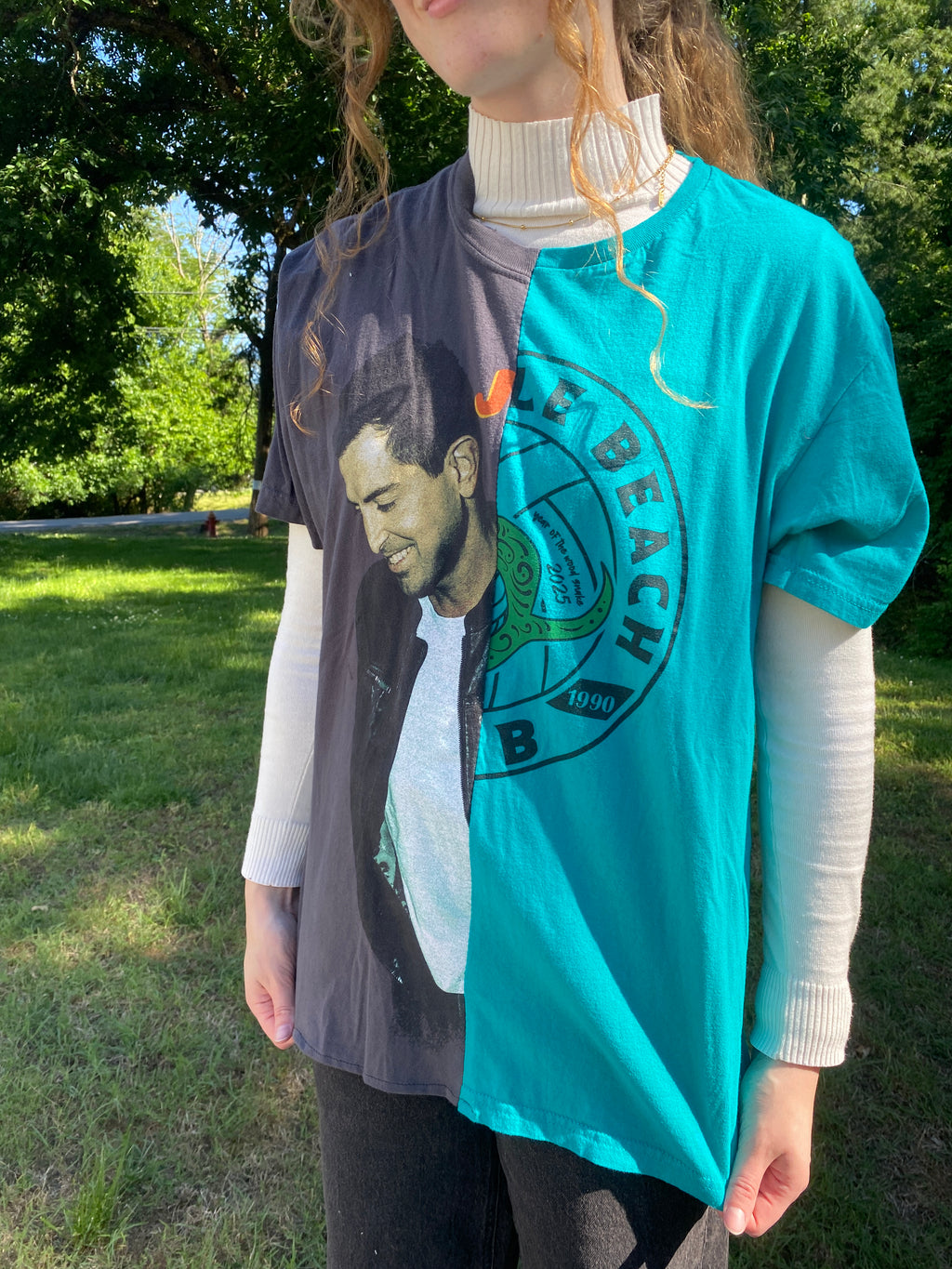 1/2 & 1/2 Tee- Large