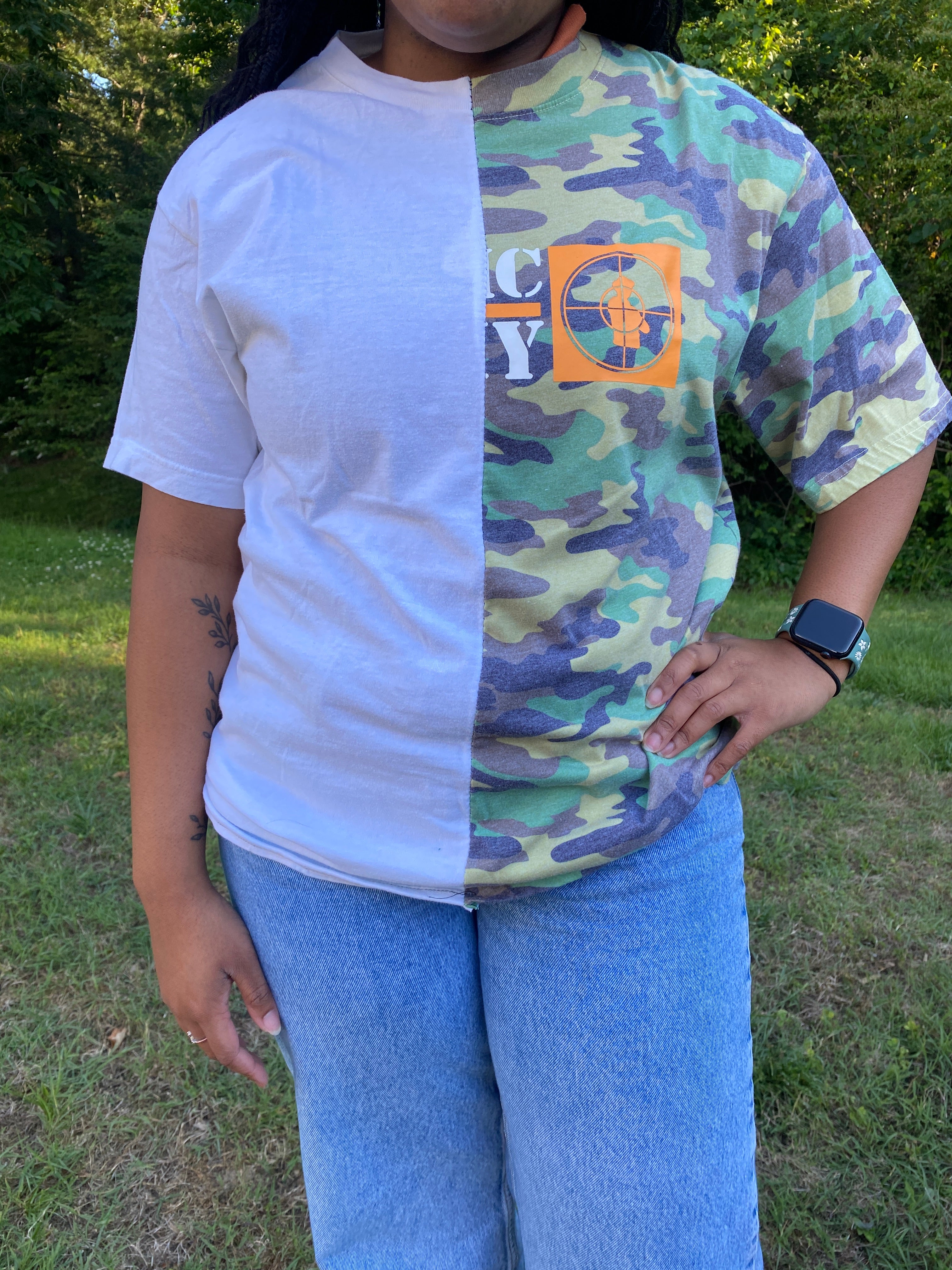 1/2 & 1/2 Tee- Large