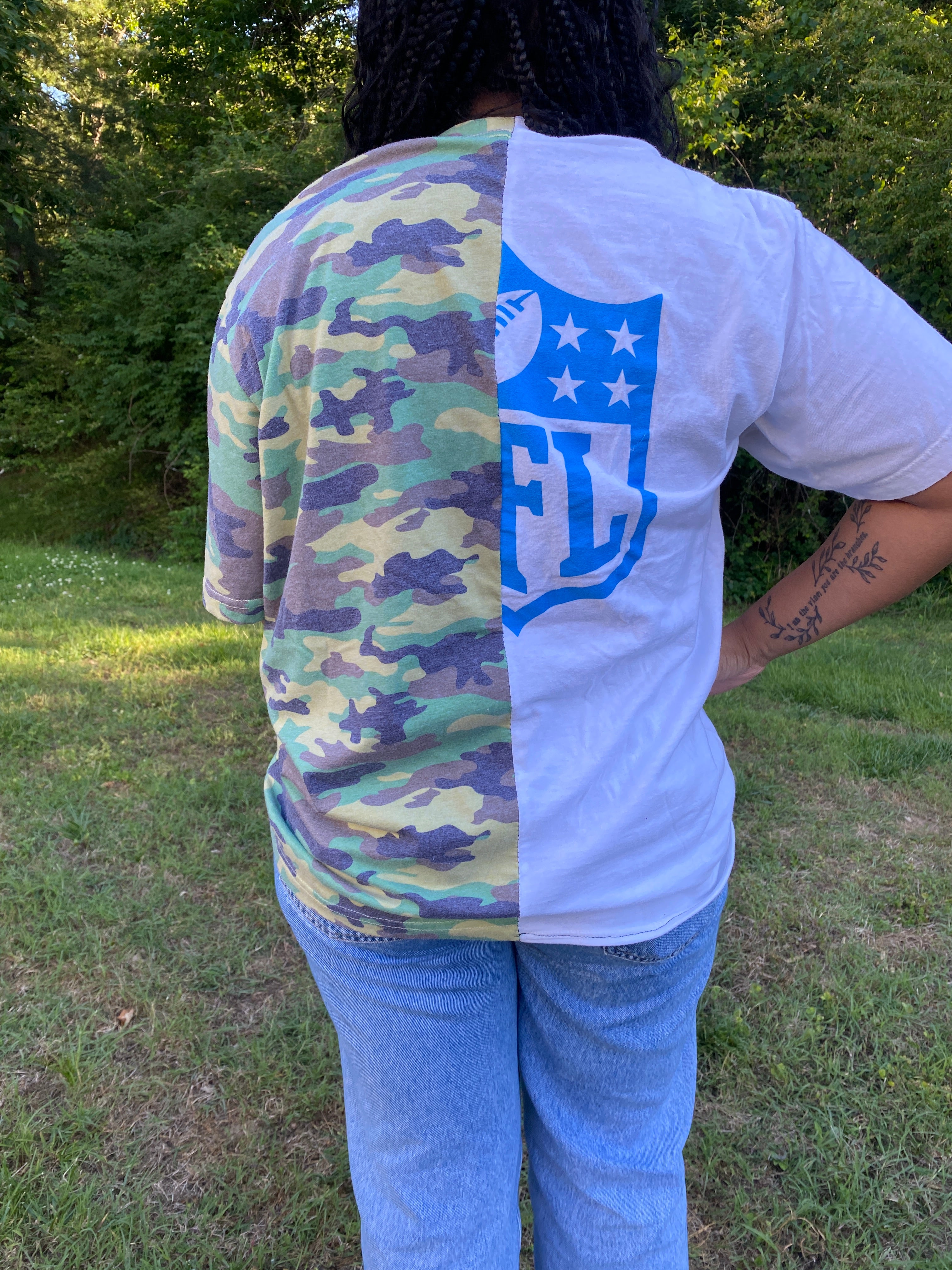 1/2 & 1/2 Tee- Large