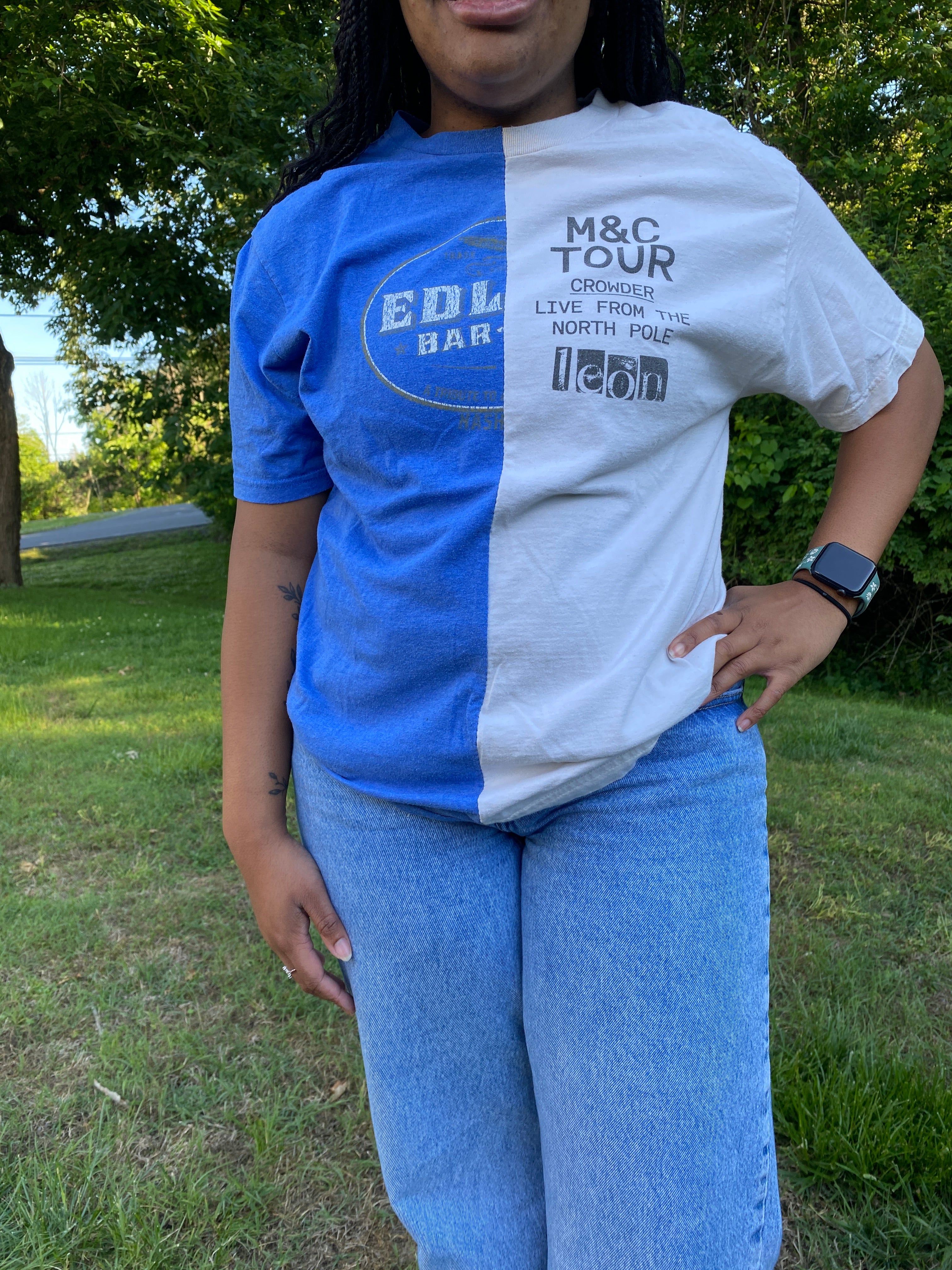1/2 & 1/2 Tee- Large