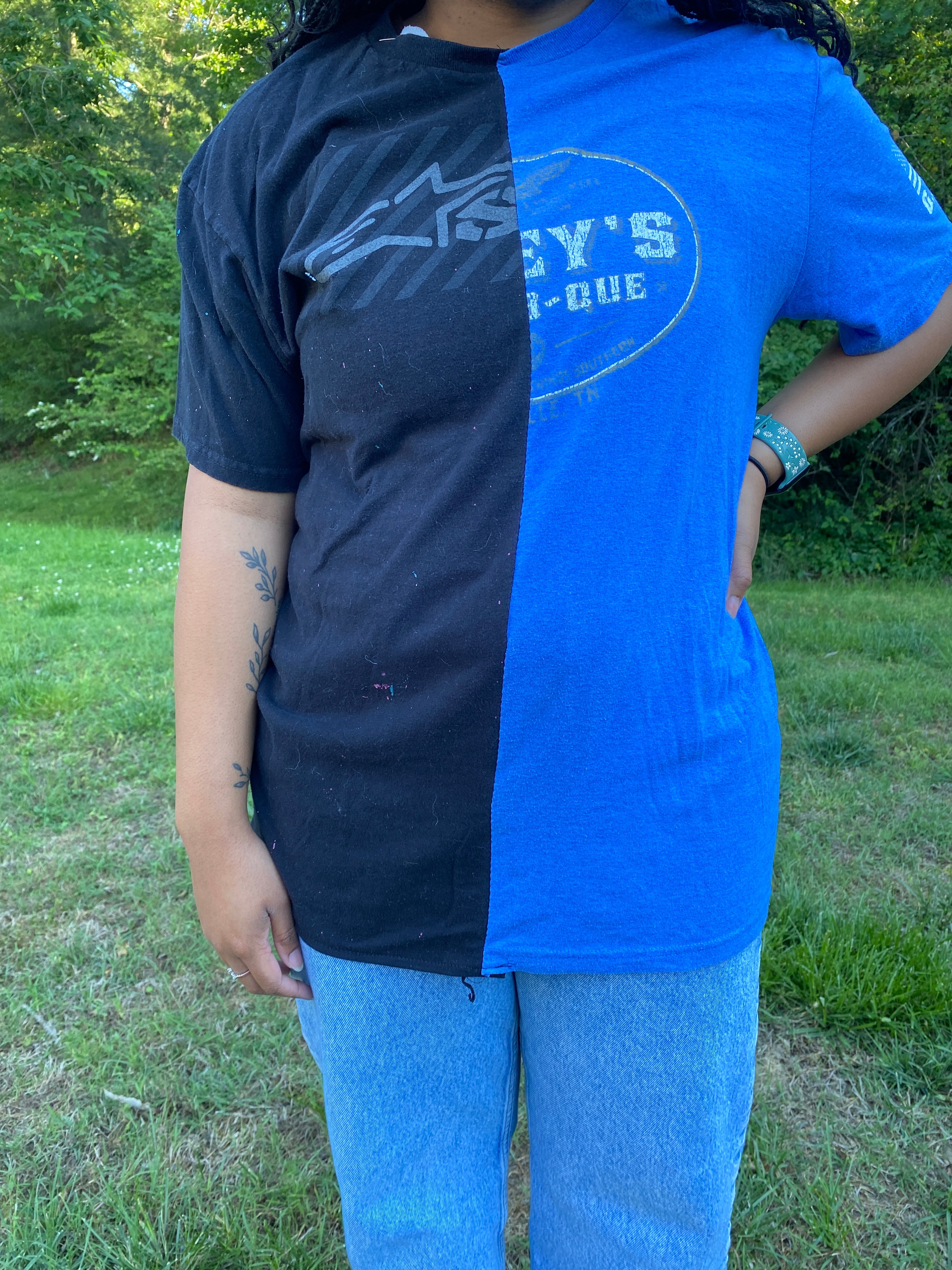 1/2 & 1/2 Tee- Large