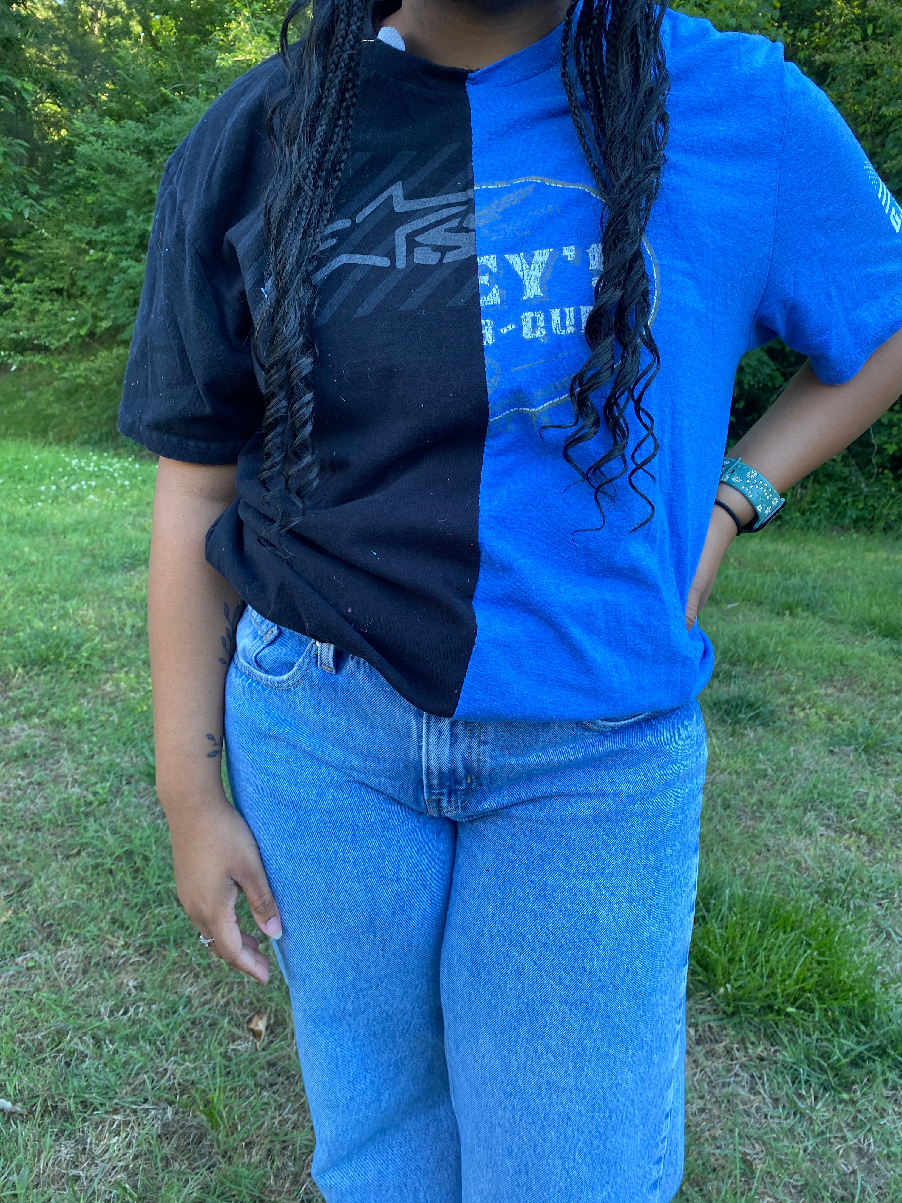 1/2 & 1/2 Tee- Large