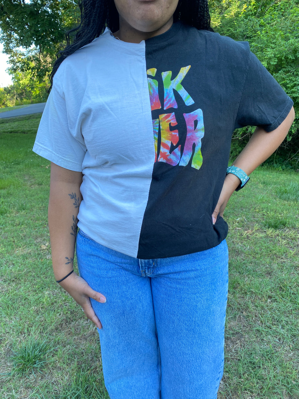 1/2 & 1/2 Tee- Large